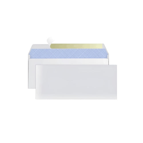 Blue anti opening self-adhesive confidential envelope measuring 105x240mm for document security