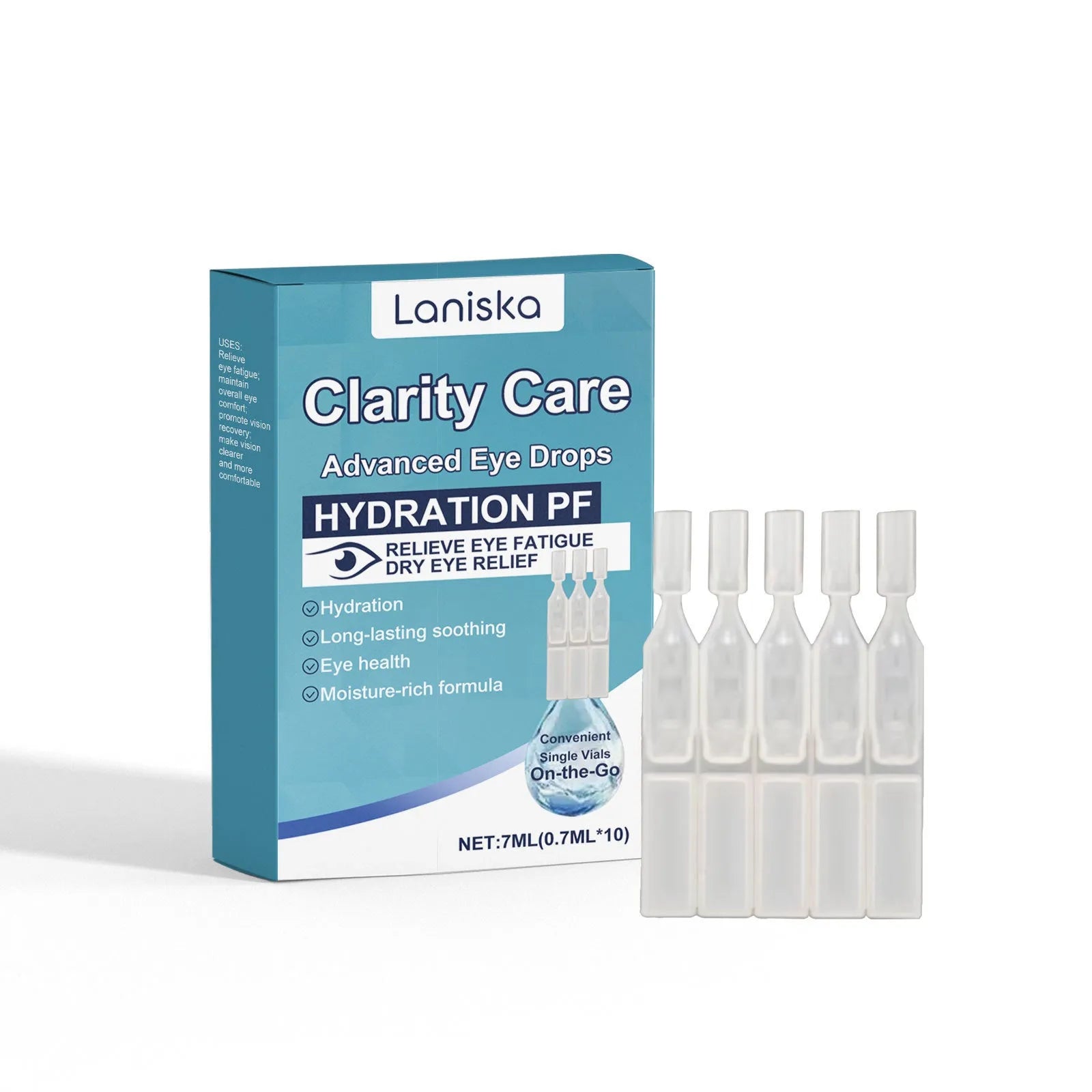 Bright and Gentle Care moisturising eye drops bottle with mint leaf and sodium hyaluronate formula