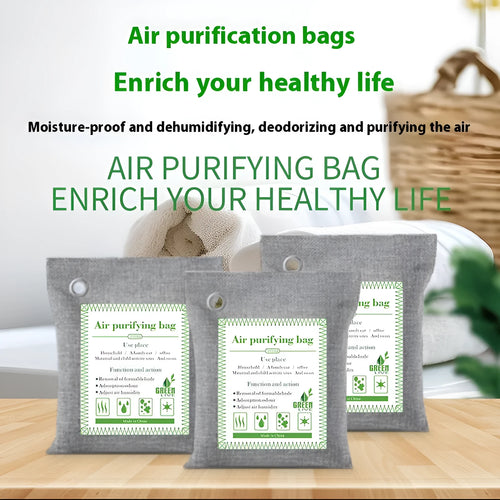 Activated bamboo charcoal bag for formaldehyde removal and air purification in household settings.