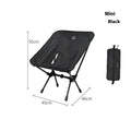 Aluminium alloy foldable moon chair in army green colour with a high back style, shown in a folded and unfolded state.