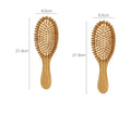 Carbonised bamboo cushion massage comb with smooth finish, 66x218mm size