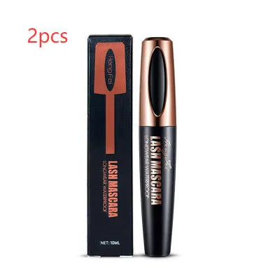 Black waterproof mascara tube creating thick, long curled lashes with sweat and smudge resistance