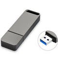 Metal USB flash drive in black, red or silver with capacity options from 1TB to 16TB