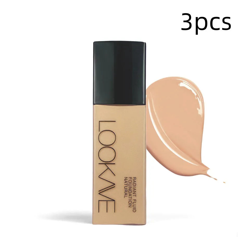 LOOKAVE Matte Liquid Foundation bottle in shade LK63C-01, Ivory White
