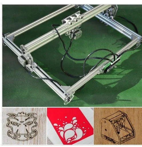 Miniature laser engraving machine with 400x300mm base plate for marking tasks
