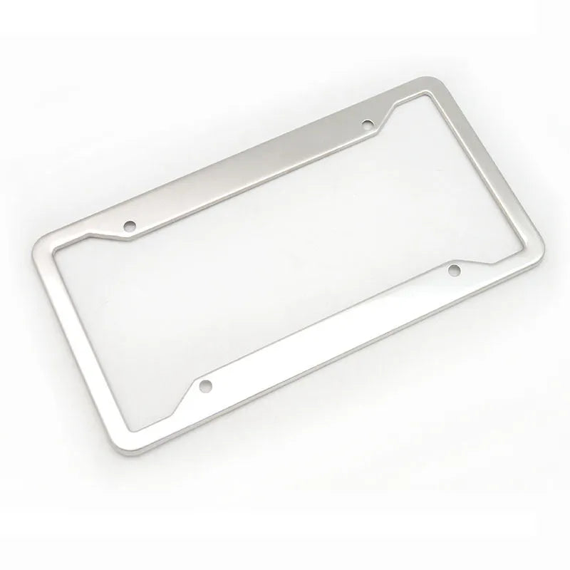 Aluminium alloy car number plate frame in black, grey, silver, and stainless steel finishes