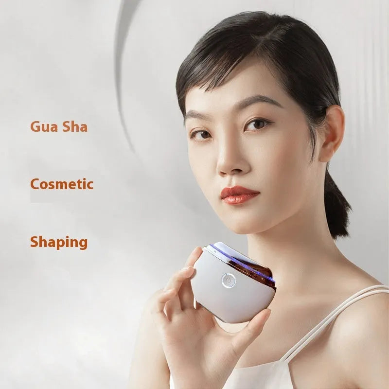 French pattern household electric facial scraping and photon IPL beauty device.