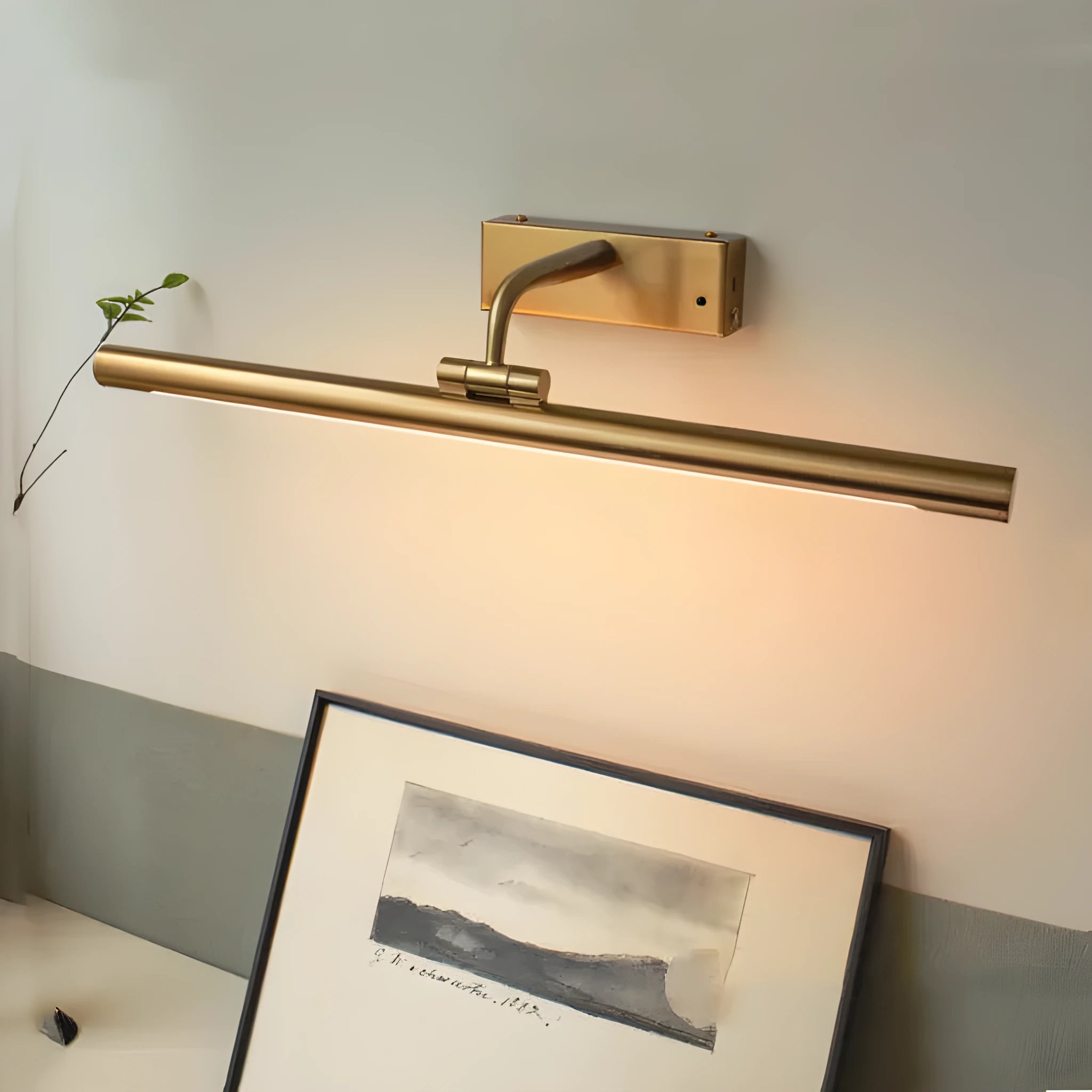 Wiring free rechargeable photo lamp with wrought iron frame and PC lampshade in copper colour on a living room table