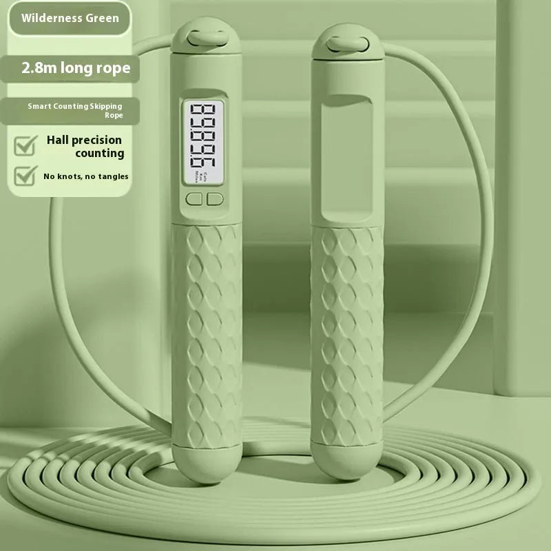 Bearings jump rope for fitness training in a selected colour, showing handles with bearing system and ABS plastic rope.