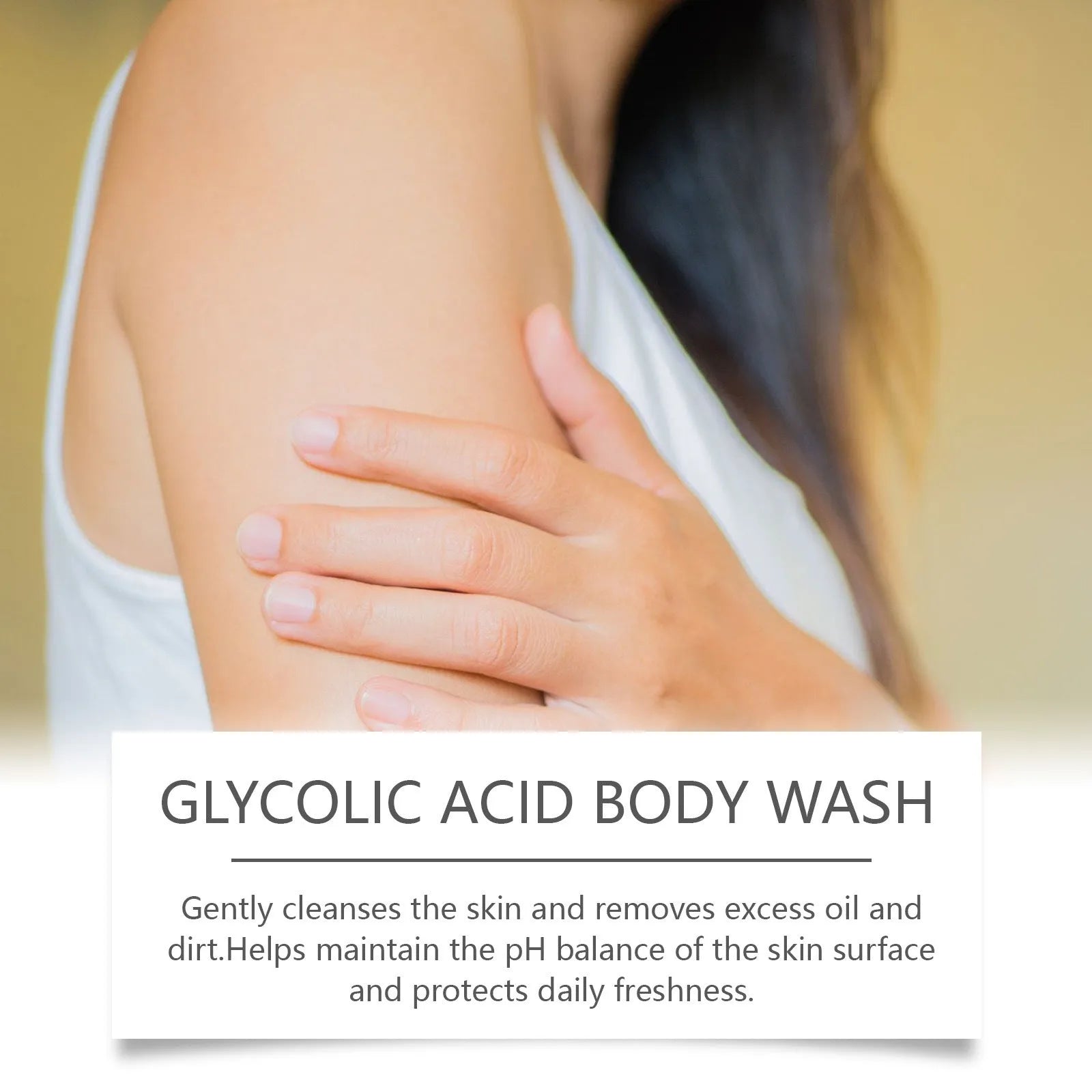 100ml shower gel bottle with glycolic acid and retinol formula for oily skin