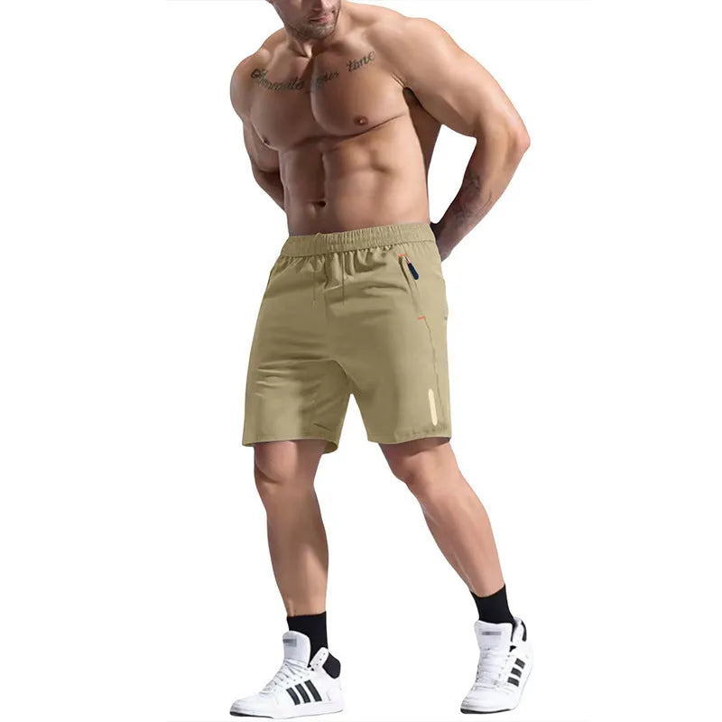 Men's bamboo fibre and polyester sports shorts with elastic waist in multiple colour options