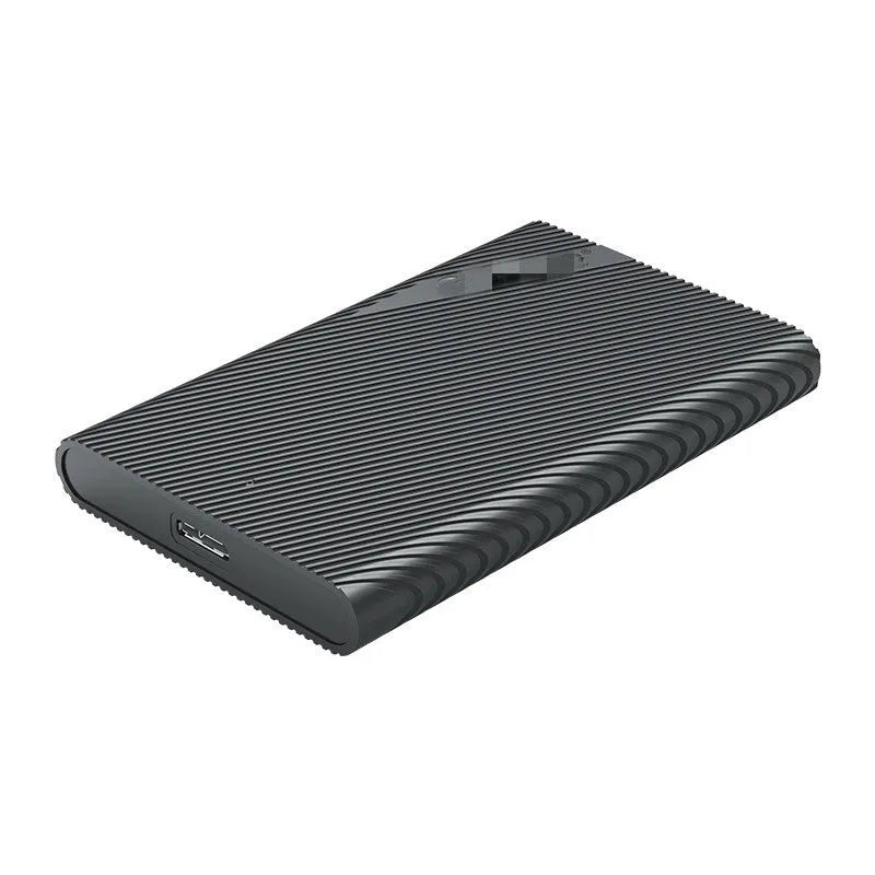 Black ABS plastic USB 3.0 external hard drive case for 2.5 inch SATA SSDs and HDDs