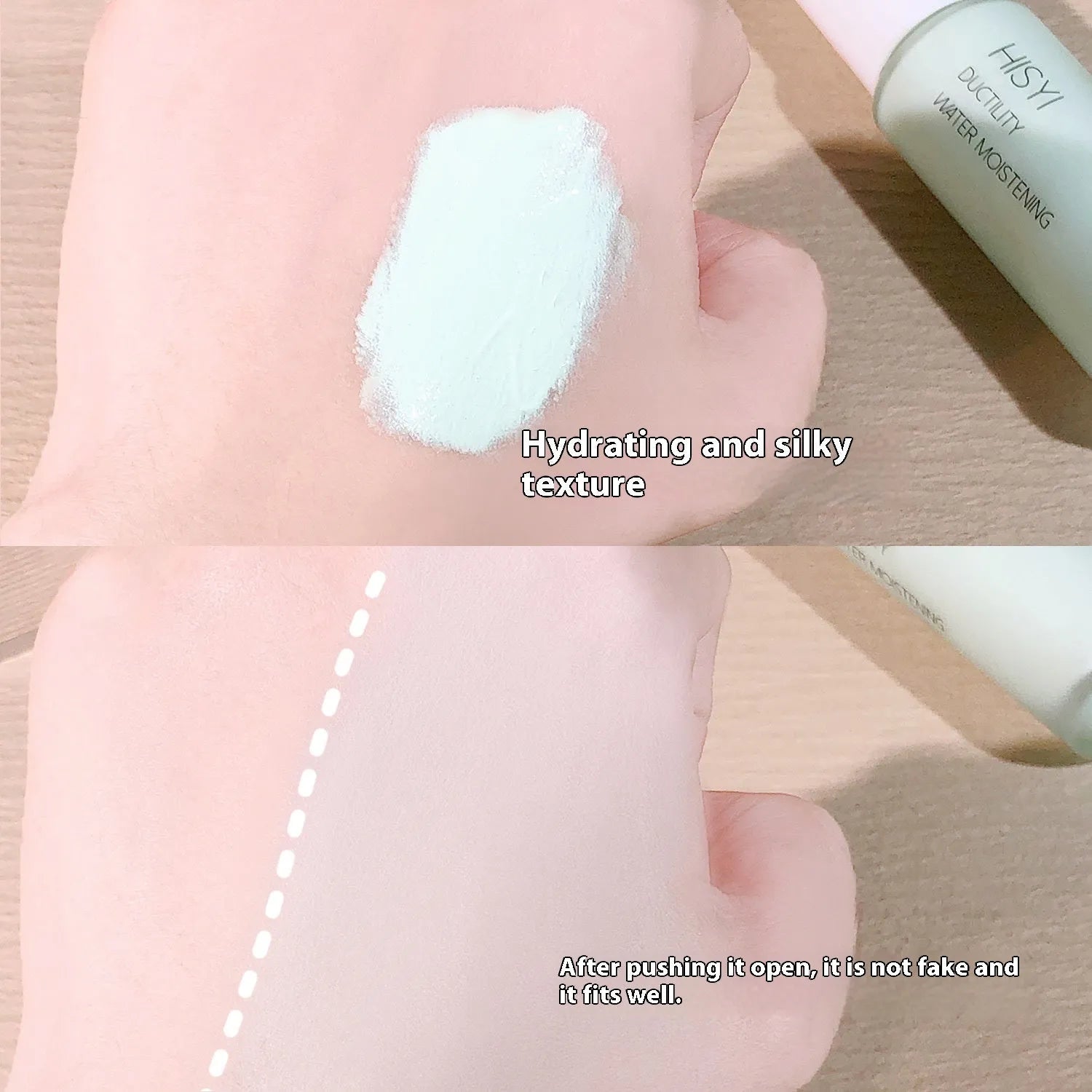 HISYI brightening makeup primer in three shades: 01, 02, and 03.
