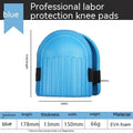 A pair of thick EVA foam kneepads in blue, designed for kneeling protection during auto repair or construction work.