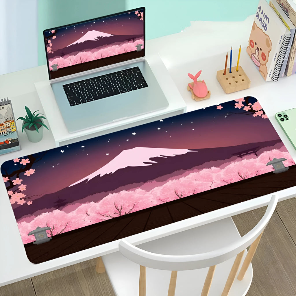 Large rubber gaming mouse desk mat in multiple sizes from 300x600mm to 400x900mm with print design