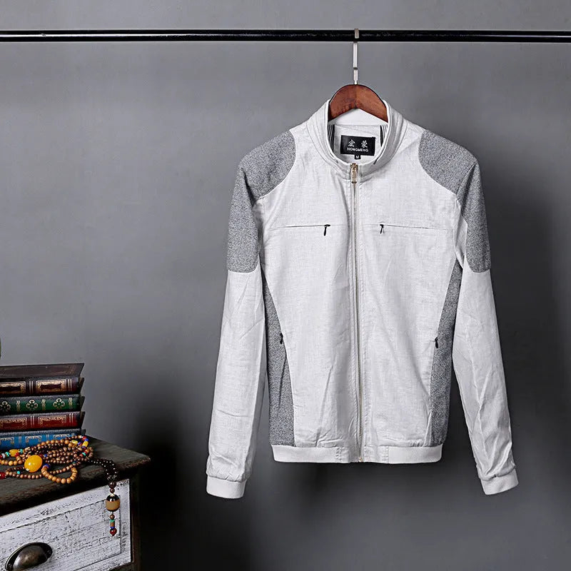 Men's thin linen jacket in regular fit available in multiple colours with cotton fabric construction