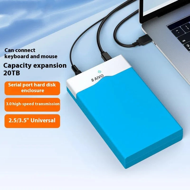 3.5 inch USB 3.0 SATA hard disk enclosure with sliding cover in black silver colour variant