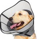 Soft adjustable polyester recovery collar for dogs and cats, shown in single-layer and double-layer styles.