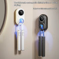 White electric wall-mounted rack with UV light for drying and sterilising kitchen utensils