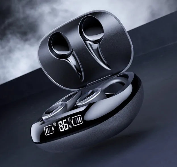 True wireless in-ear earbuds with Bluetooth 5.2, noise cancellation, Type-C charging case, black colour