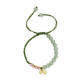 Lily hand woven red rope bracelet with floral national style for women