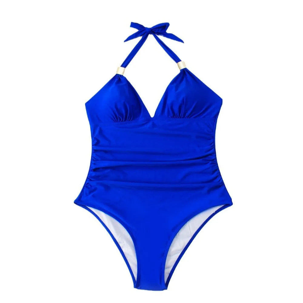 Women's quick-drying swimsuit in polyester spandex fabric with high elasticity