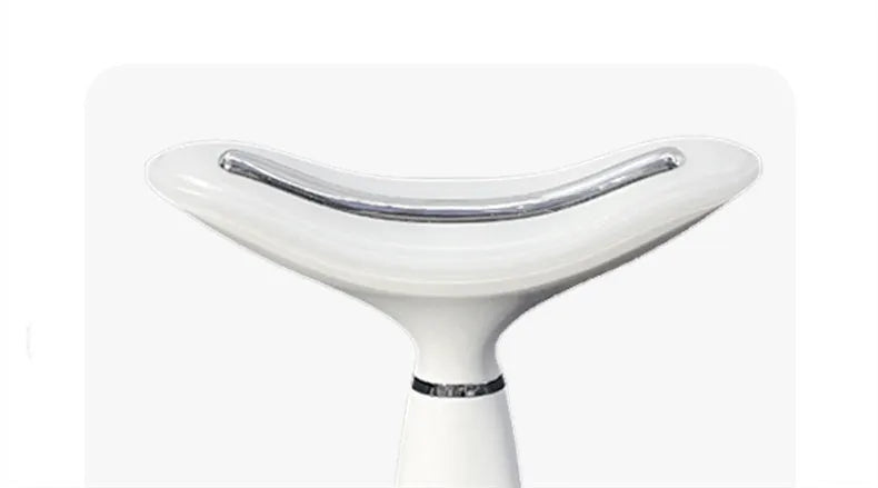 White Beauty Importer neck massager with colour light massage function and USB charging port