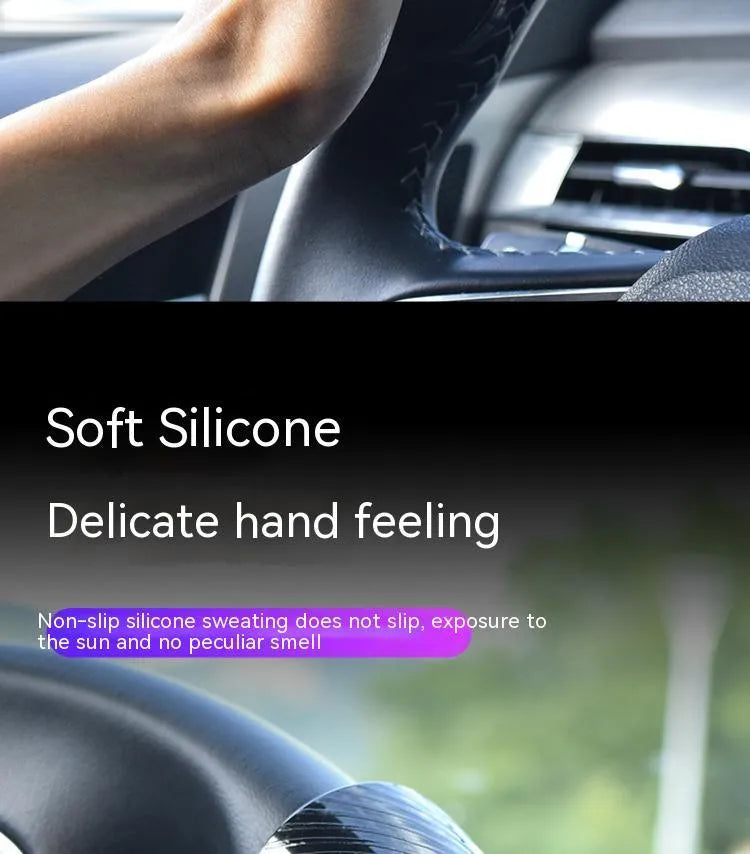 Steering wheel assist ball with silicone grip and metal bearing for single-hand steering control