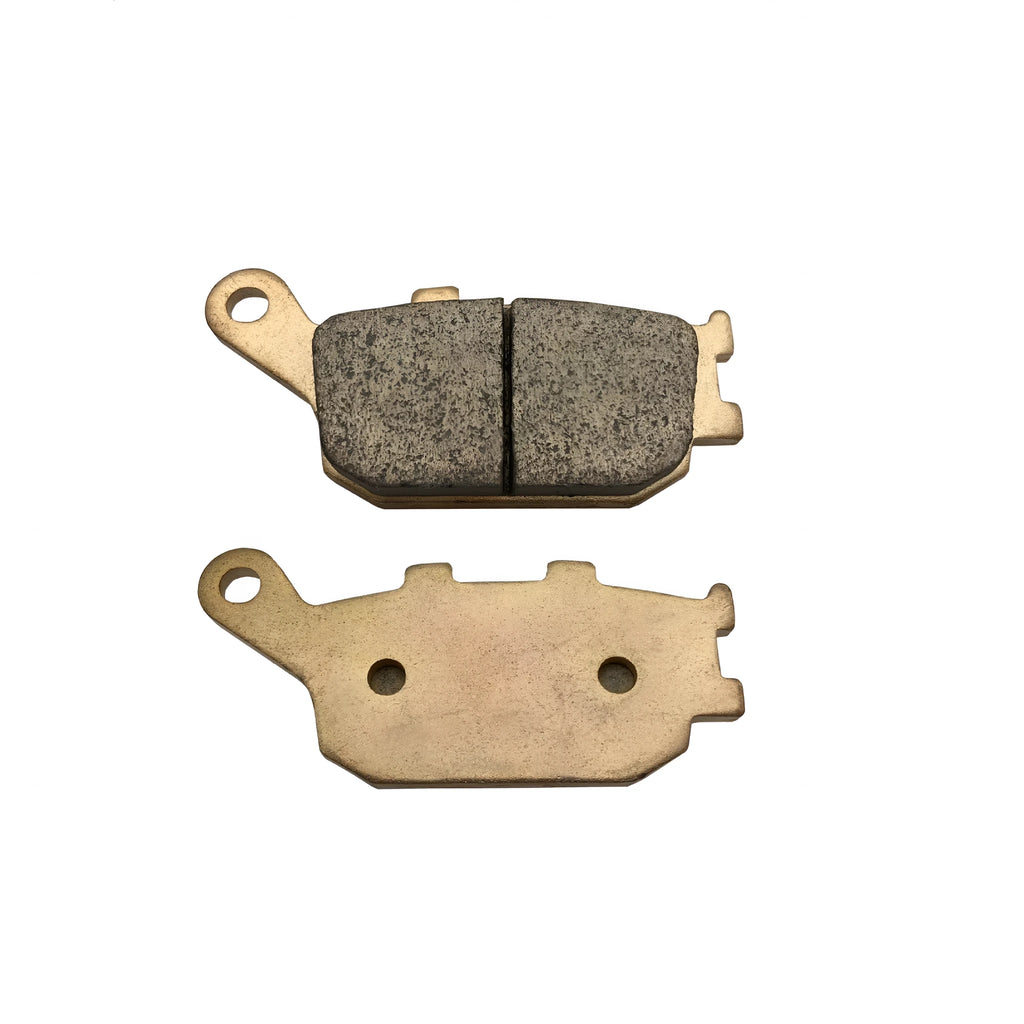 Asbestos-free sintered rear brake pad for Honda CBR954RR motorcycle.