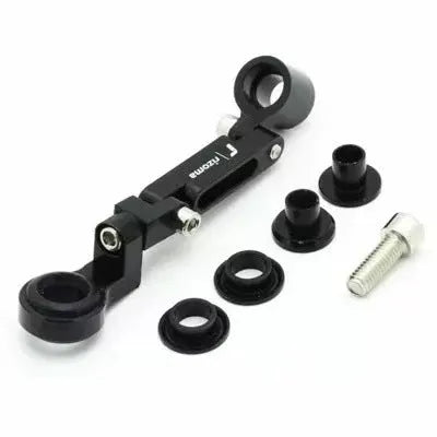 Universal motorcycle front brake fluid reservoir bracket 60mm in black finish with oil cup