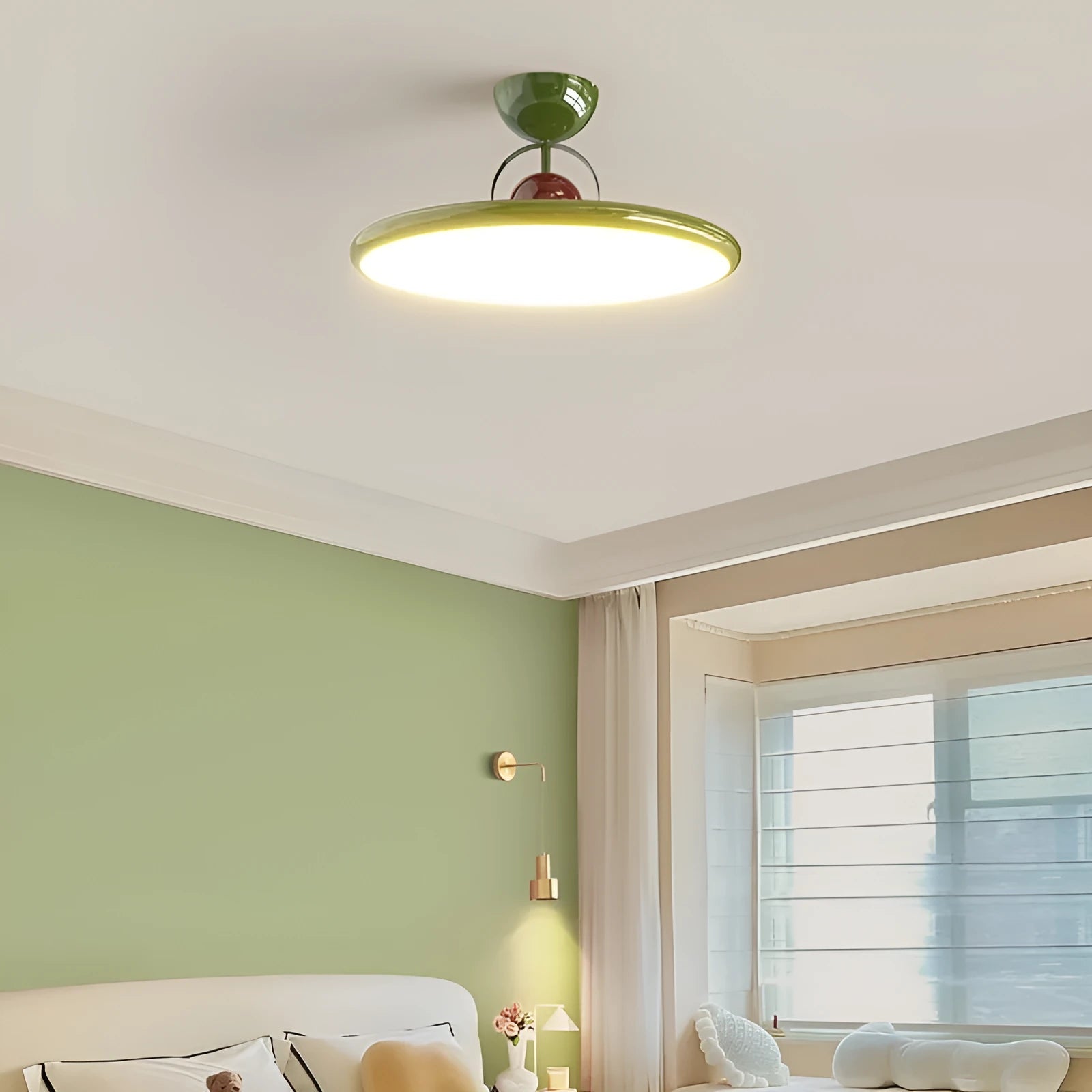 Modern Nordic ceiling light with full spectrum eye protection and smart dimming controls