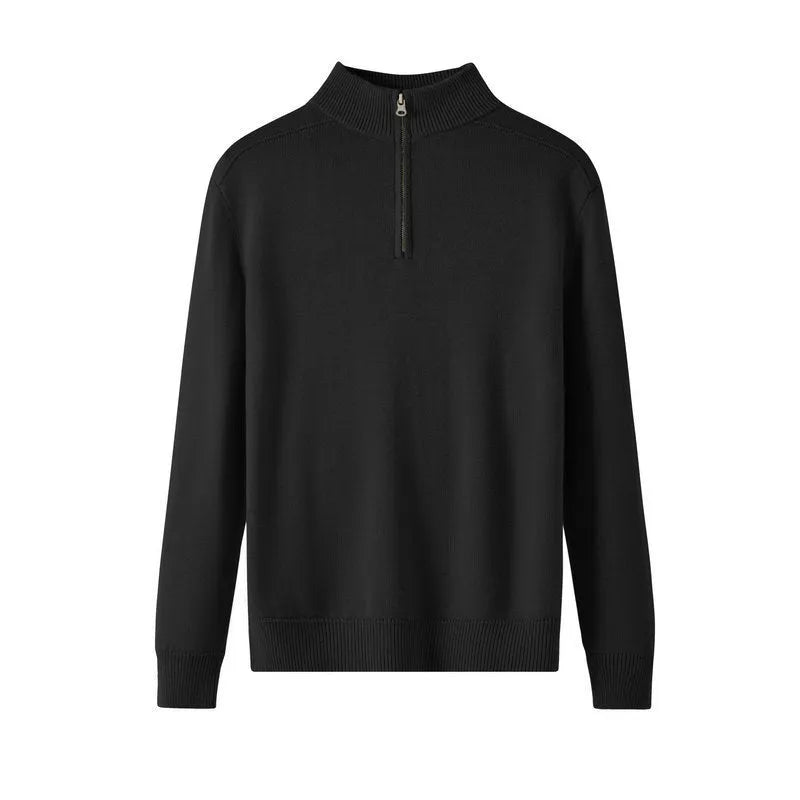 Men's slim fit wool pullover sweater in six colour options with long sleeves