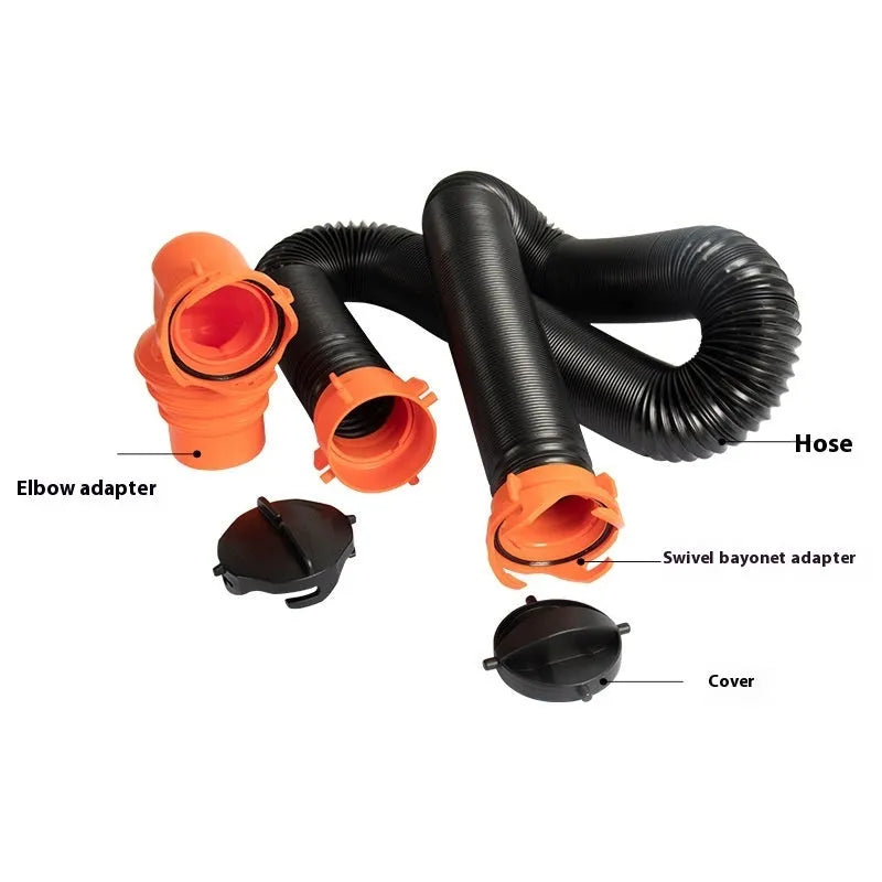 90 degree rotary elbow joint connector for caravan sewage hose waste water drainage system