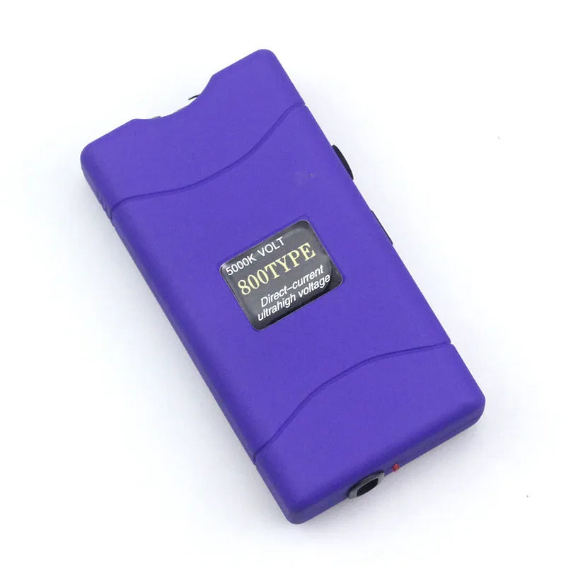 Female self-defense multi-function flashlight in plastic and resin, compact portable design available in multiple colours