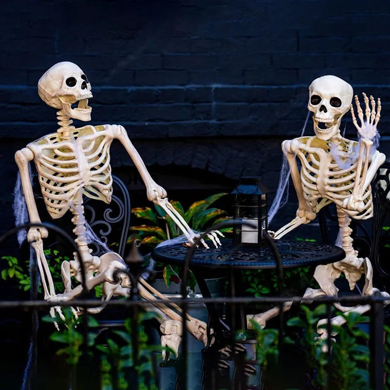 90cm tall poseable plastic skeleton Halloween decoration model