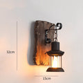 Retro nostalgic wall lamp with iron lampshade in industrial style, 35cm length, E27 fitting