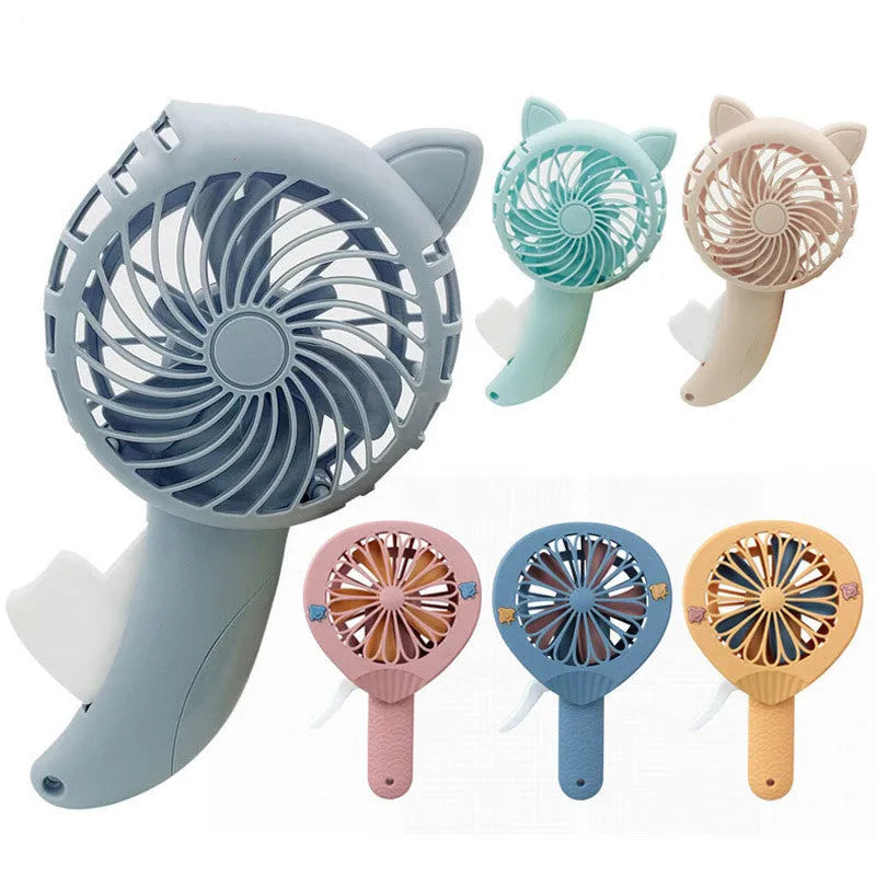 Large cartoon hand pressing hand-held fan, plastic toy for children aged 4-6, 11 x 20cm, random colour