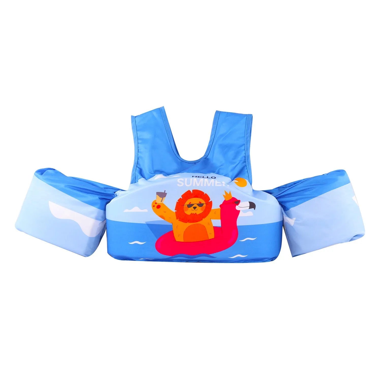 Cartoon design children's swimming arm bands in various colourful patterns including watermelon pineapple and blue crab