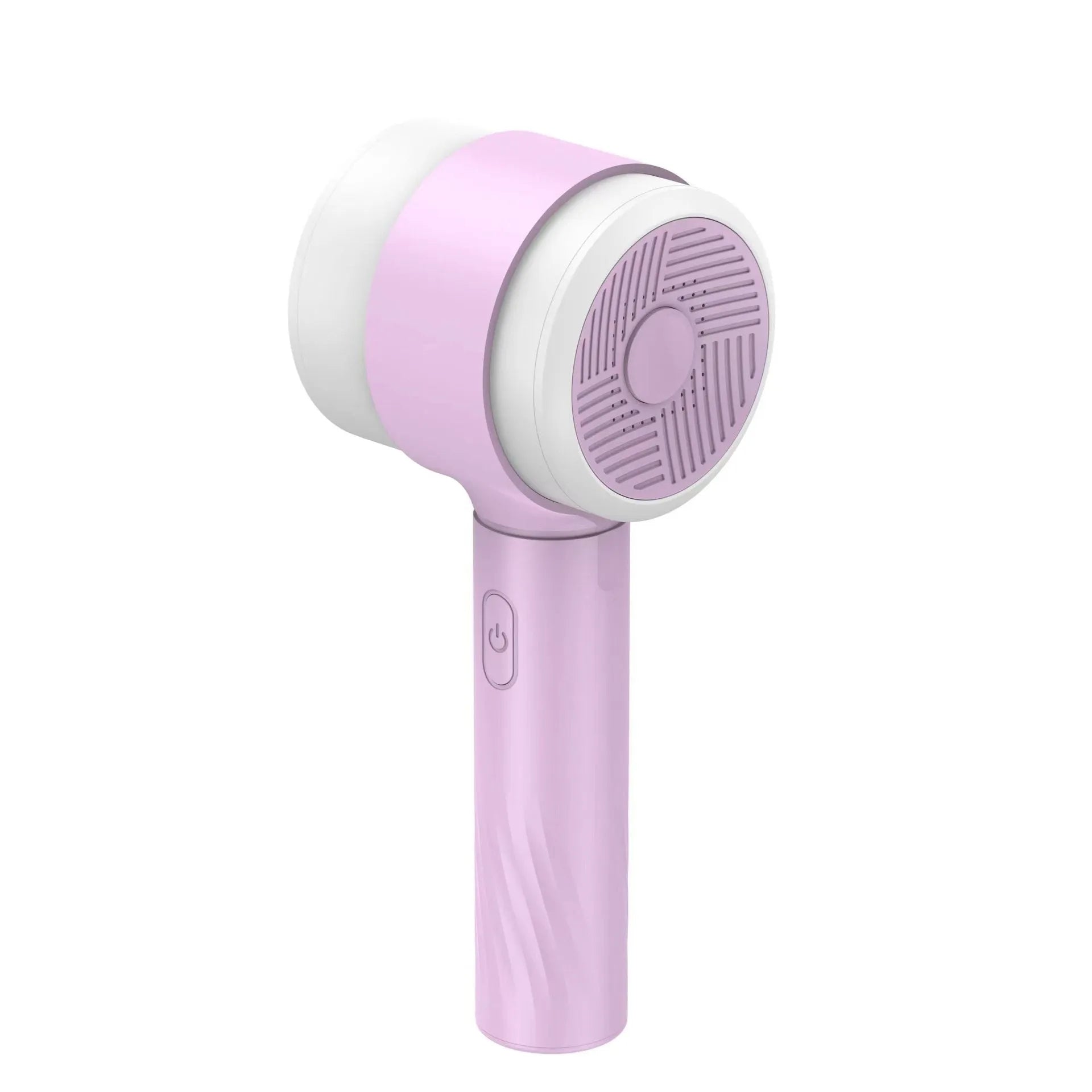 Blue purple electric hairball trimmer with suction for clothes, USB powered, 8.8x7.4x20cm