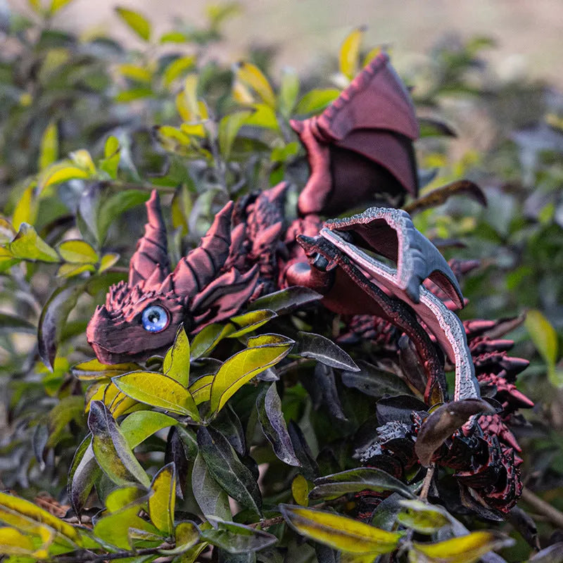 3D printed flying dragon wings decoration toy with detailed texture in multiple colour options