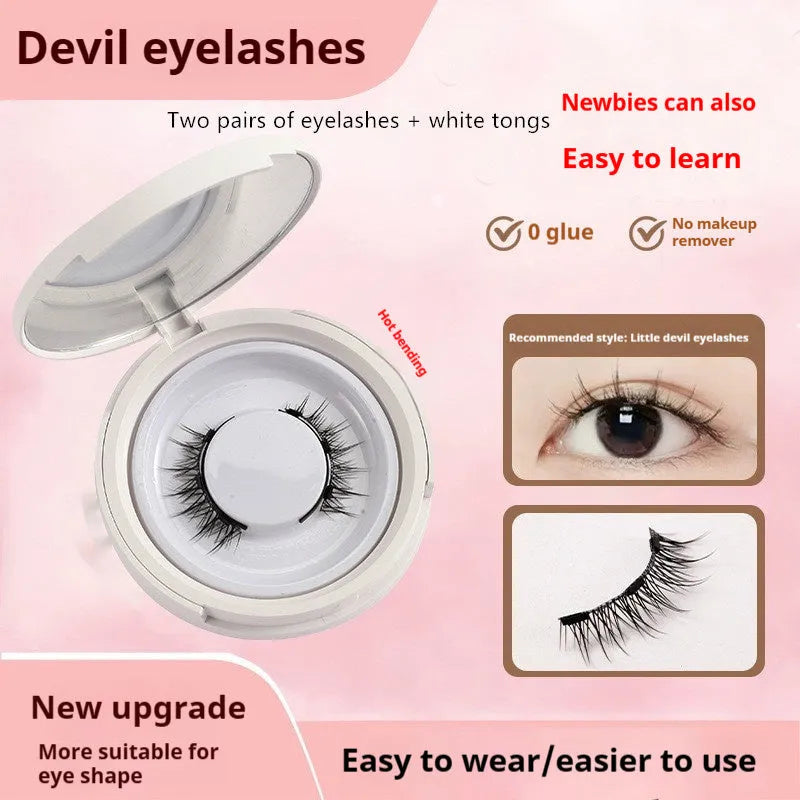 Magnetic suction false eyelashes Little Devil Supernatural Magnet Suit in mink material with white clip