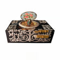 3D retro bird music box in gold, silver, or black, measuring 9.8 x 6.4 x 3.6 cm
