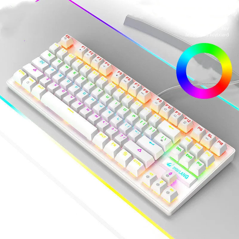 Mechanical gaming keyboard in multiple colours with ABS plastic construction and simple design