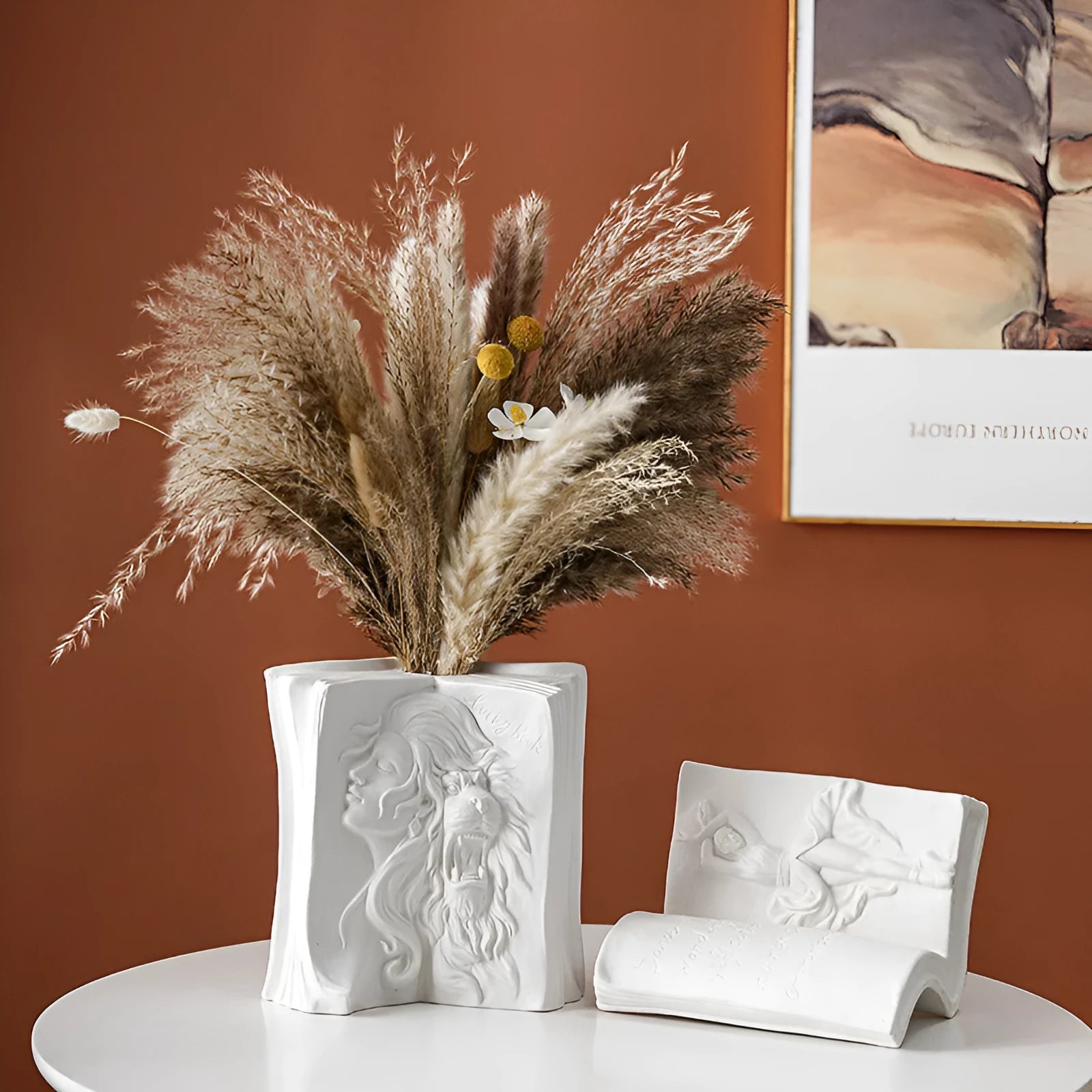 Ceramic book stand decorative ornament in modern simplicity style