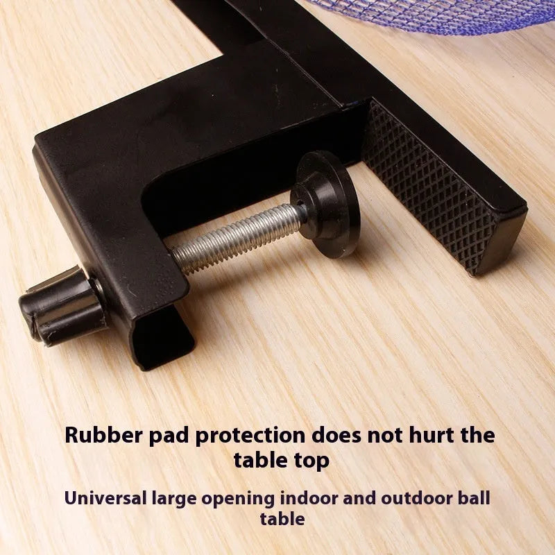 Black universal thickened table tennis net clip and open grid net frame set