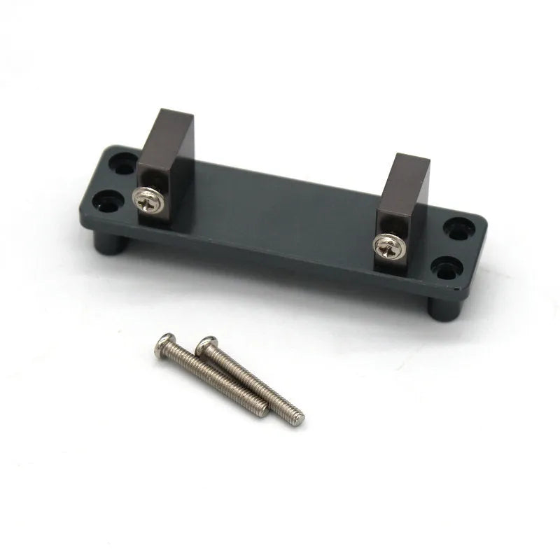 Military RC car metal alloy accessories including front bar, axles, motor box and black tyres