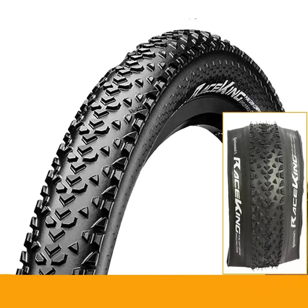 Mountain bike folding outer tyre with yellow sidewall, shown in 27.5x2.2 size.