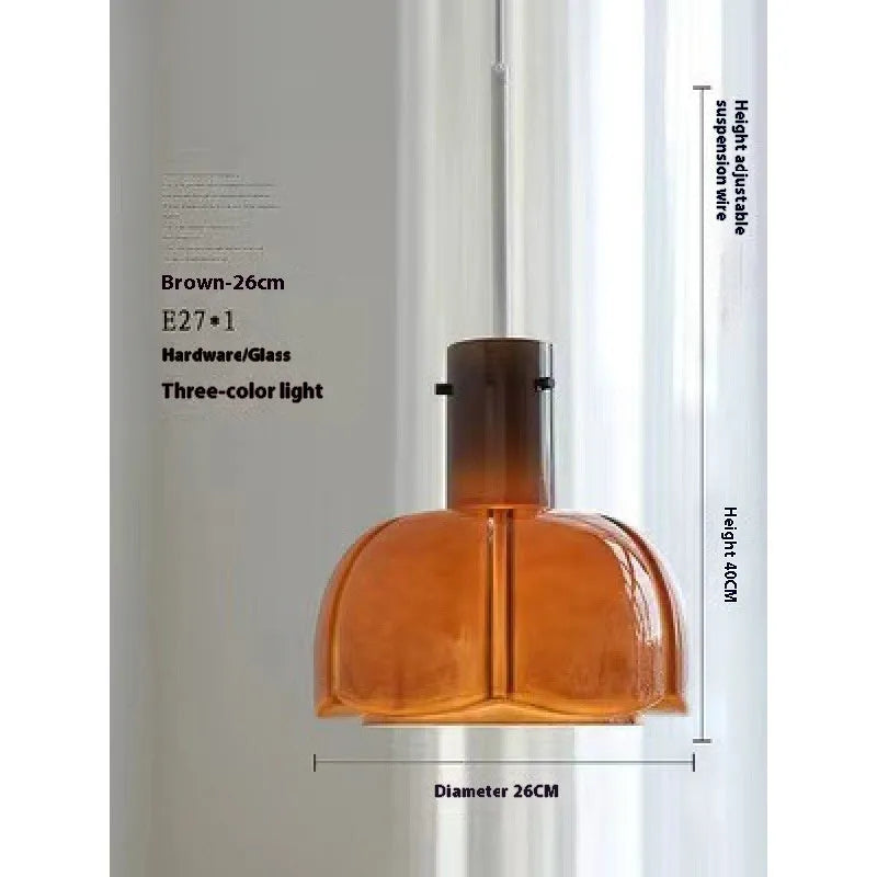 Retro medieval-style glass bud chandelier pendant light in a choice of coloured shades.