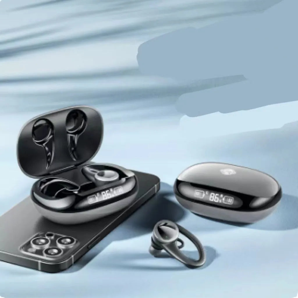 True wireless in-ear earbuds with Bluetooth 5.2, noise cancellation, Type-C charging case, black colour
