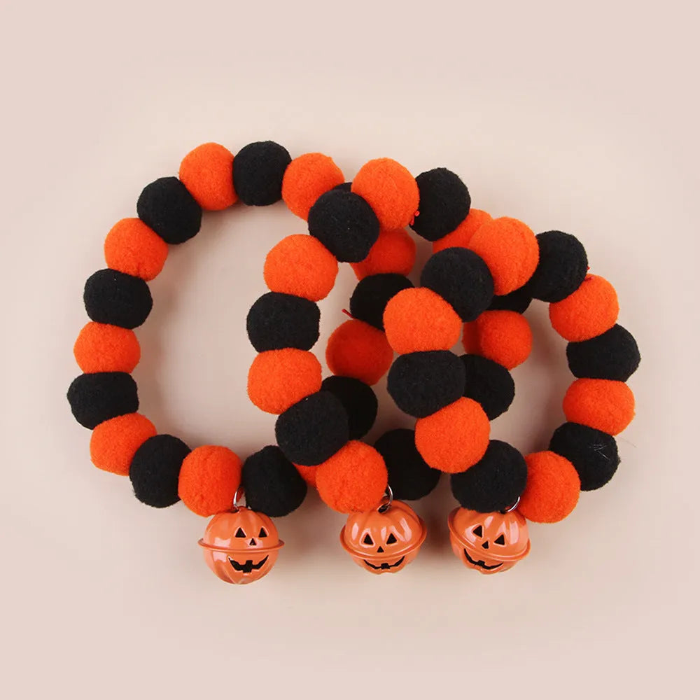 Orange Halloween pumpkin cat collar with breakaway buckle in three sizes for kittens